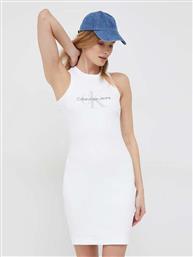 Calvin Klein Mini Καλοκαιρινό All Day Φόρεμα Ριπ Λευκό από το Cosmos Sport