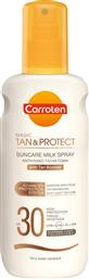 Carroten Magic Tan & Protect Milk Αδιάβροχο Αντηλιακό Λάδι Προσώπου και Σώματος SPF30 σε Spray 200ml από το e-Fresh