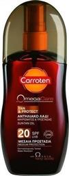 Carroten Omega Care Tan & Protect Oil Αδιάβροχο Αντηλιακό Λάδι για το Σώμα SPF20 σε Spray 20ml