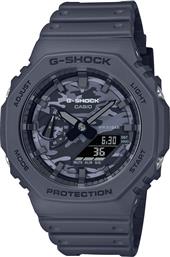 Casio G-Shock Αναλογικό/Ψηφιακό Ρολόι Χρονογράφος Μπαταρίας με Γκρι Καουτσούκ Λουράκι από το Modivo
