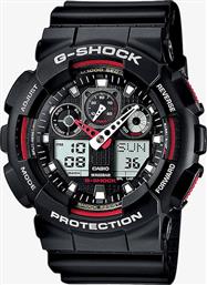 Casio G-Shock Αναλογικό/Ψηφιακό Ρολόι Χρονογράφος Μπαταρίας με Μαύρο Καουτσούκ Λουράκι από το Modivo