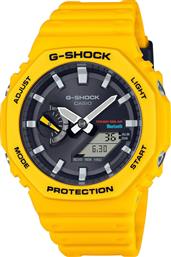 Casio G-Shock Ρολόι Χρονογράφος Μπαταρίας με Κίτρινο Καουτσούκ Λουράκι από το Modivo