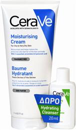 CeraVe Moisturising Cream & Hydrating Cleanser Σετ Περιποίησης με Κρέμα Προσώπου για Ξηρές Επιδερμίδες από το Pharm24
