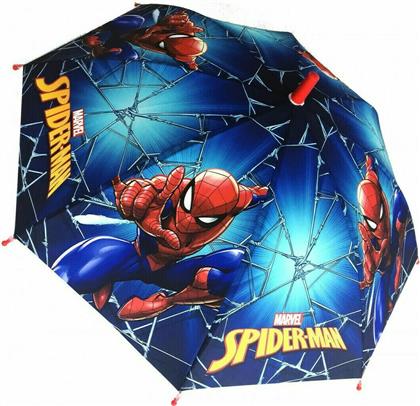 Chanos Παιδική Ομπρέλα Μπαστούνι Αυτόματη Spiderman Μπλε με Διάμετρο 92εκ.
