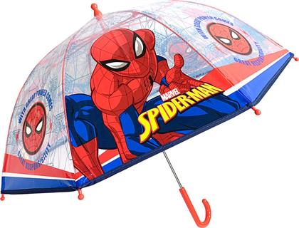 Chanos Παιδική Ομπρέλα Μπαστούνι Spiderman Διάφανη με Διάμετρο 45εκ.