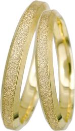 Χρυσές βέρες γάμου με αμμοβολή Κ14 022559 022559 Χρυσός 14 Καράτια μεμονωμένο τεμάχιο από το Kosmima24