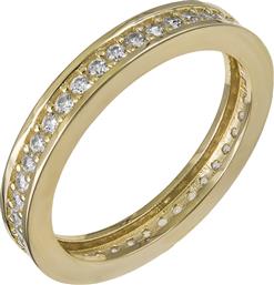 Χρυσό δαχτυλίδι Κ14 ολόβερο με ζιργκόν 030463 030463 Χρυσός 14 Καράτια
