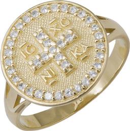 Χρυσό δαχτυλίδι Κωνσταντινάτο Κ9 036244 036244 Χρυσός 9 Καράτια από το Kosmima24