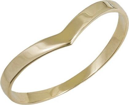 Χρυσό δαχτυλίδι με σχέδιο V Κ9 039383 039383 Χρυσός 9 Καράτια από το Kosmima24