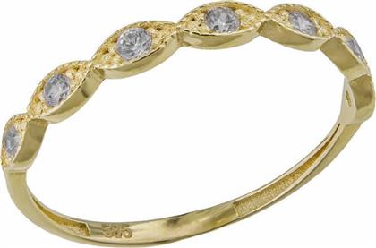 Χρυσό δαχτυλίδι σειρέ Κ14 με σχέδιο ματάκια 031603 031603 Χρυσός 14 Καράτια από το Kosmima24