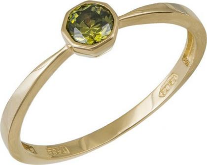 Χρυσό γυναικείο δαχτυλίδι Κ14 Light Green 038440 038440 Χρυσός 14 Καράτια