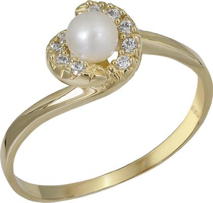 Χρυσό μαργαριταρένιο δαχτυλίδι Κ14 030743 030743 Χρυσός 14 Καράτια από το Kosmima24