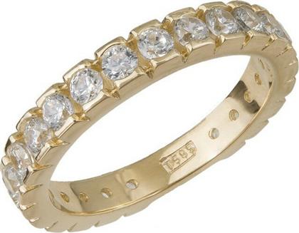 Χρυσό ολόβερο δαχτυλίδι με ζιργκόν Κ14 038553 038553 Χρυσός 14 Καράτια