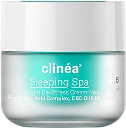 Clinea Sleeping Spa Κρέμα-Μάσκα Προσώπου Νυκτός De-Stress με Υαλουρονικό Οξύ 50ml