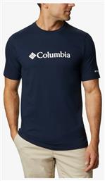 Basic Ανδρικό T-shirt Κοντομάνικο Navy Μπλε Columbia από το Modivo