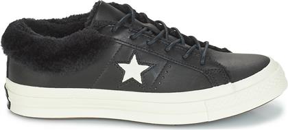 Converse One Star Street Warmer Leather Γυναικείο Sneaker Μαύρο