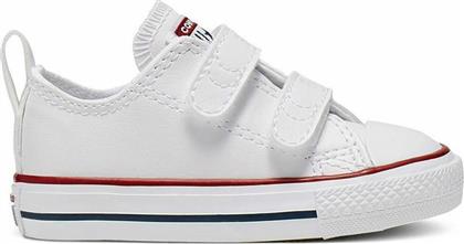 Converse Παιδικά Sneakers Chuck Taylor 2V L με Σκρατς για Αγόρι Λευκά