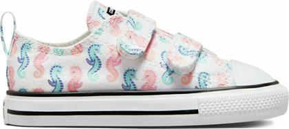 Converse Παιδικά Sneakers Chuck Taylor 2V με Σκρατς Λευκά