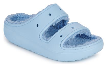 Crocs Classic Χειμερινές Γυναικείες Παντόφλες σε Μπλε Χρώμα