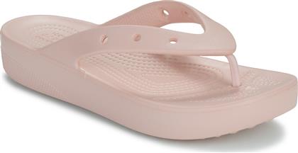 Crocs Classic Σαγιονάρες με Πλατφόρμα σε Ροζ Χρώμα