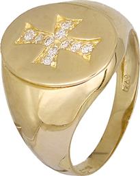 Δαχτυλίδι σεβαλιέ Κ14 019075 019075 Χρυσός 14 Καράτια από το Kosmima24