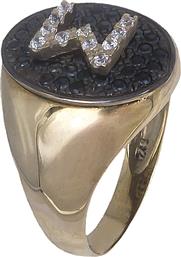 Δαχτυλίδι σεβαλιέ με μονόγραμμα Κ14 019669 019669 Χρυσός 14 Καράτια