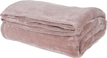 Das Home Κουβέρτα Βελουτέ Υπέρδιπλη 220x240εκ. Ροζ (#FFC0CB) από το 24home