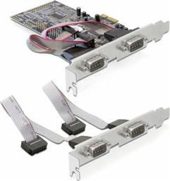 DeLock Κάρτα PCIe σε 4 θύρες RS232 DB9 Serial από το e-shop