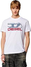 Diesel Ανδρικό T-shirt Κοντομάνικο Λευκό από το Favela