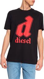 Diesel T-Diegor-K54 Ανδρικό T-shirt Μαύρο με Στάμπα από το Spartoo
