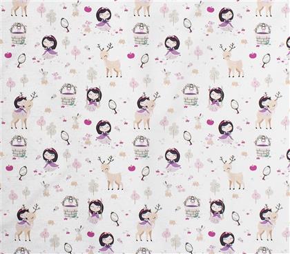 Dimcol Lily + Deer Πάνα Αγκαλιάς Χασέ 179 White-Pink 80x80cm από το Spitishop