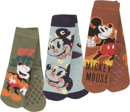 Disney Αντιολισθητικές Παιδικές Κάλτσες Μακριές Πολύχρωμες 3 Ζευγάρια