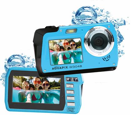 EasyPix Aquapix W3048 Edge Compact Φωτογραφική Μηχανή 13MP με Οθόνη 3'' και Ανάλυση Video 2688 x 1520 pixels Μπλε από το e-shop