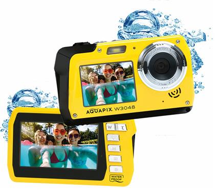 EasyPix Aquapix W3048 Edge Compact Φωτογραφική Μηχανή 13MP με Οθόνη 3'' και Ανάλυση Video 2688 x 1520 pixels Κίτρινη