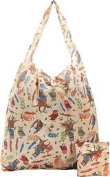 Eco Chic Owl Υφασμάτινη Τσάντα για Ψώνια σε Μπεζ χρώμα