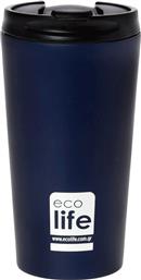 Ecolife Coffee Cup Ποτήρι Θερμός Blue Black 0.37lt από το Kotsovolos
