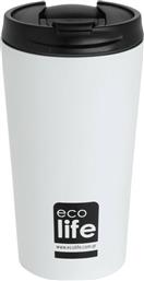 Ecolife Coffee Cup Ποτήρι Θερμός σε Λευκό χρώμα 0.37lt από το Plus4u