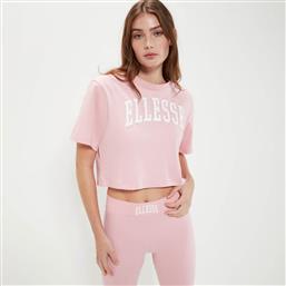 Ellesse Κοντομάνικο Crop Top Ροζ από το Plus4u