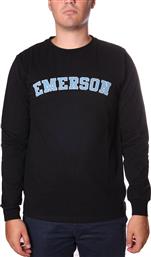 Emerson Ανδρική Μπλούζα Μακρυμάνικη Μαύρη από το Cosmos Sport