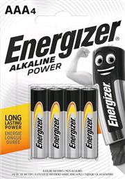 Energizer Power Αλκαλικές Μπαταρίες AAA 1.5V 4τμχ από το ΑΒ Βασιλόπουλος