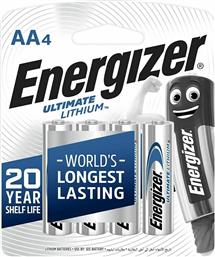 Energizer Ultimate Μπαταρίες Λιθίου AA 1.5V 4τμχ από το Plus4u
