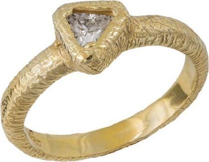 Επίχρυσο δαχτυλίδι με λευκή ζιργκόν 925 022914 022914 Ασήμι από το Kosmima24