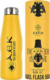 Estia AEK B.C. Official Μπουκάλι Θερμός Κίτρινο 500ml