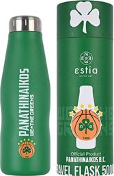 Estia Panathinaikos B.c Μπουκάλι Θερμός Ανοξείδωτο BPA Free Πράσινο