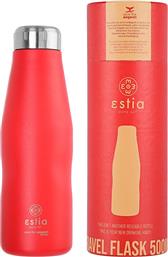 Estia Travel Flask Save Aegean Μπουκάλι Θερμός Matte Red 500ml από το Katoikein