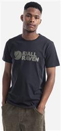 Fjallraven Ανδρικό T-shirt Μαύρο με Λογότυπο από το Clodist
