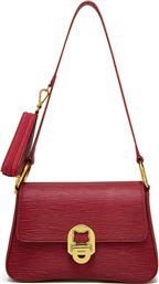 Foxer Δερμάτινη Γυναικεία Flap Bag 'Ωμου Κόκκινη