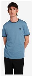 Fred Perry Ανδρικό T-shirt Μπλε με Λογότυπο