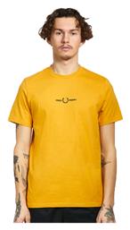 Fred Perry Ανδρικό T-shirt Κίτρινο με Λογότυπο