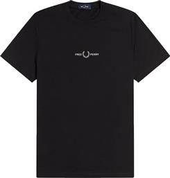 Fred Perry Ανδρικό T-shirt Μαύρο με Λογότυπο από το Tobros